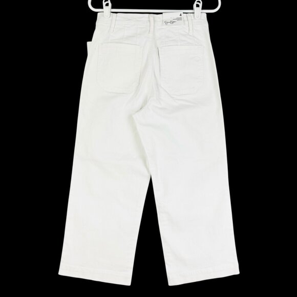 Jessica Simpson Women's White Stretch Wide Leg Crop Jeans Size 4 High Rise NWT - Picture 2 of 11